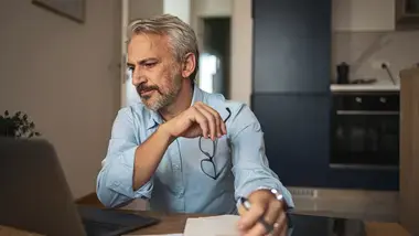 Man on his laptop